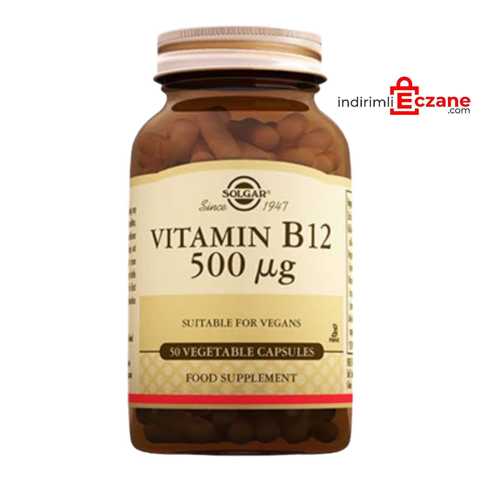 Solgar Vitamin B12 500 mcg 50 Kapsül