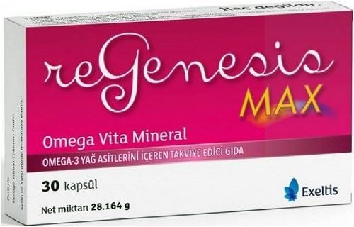 Regenesis Max Omega Vita Mineral 30 Kapsül-Omega 3 Takviye edici Gıda