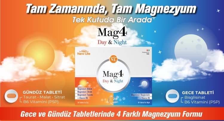 New Life Mag4 Day Night Vitamin B6 2x30 Tablet