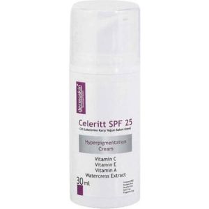 Dermoskin Celeritt 25 Faktör Leke Karşıtı Lekeli Ciltler İçin Renksiz Yüz Güneş Koruyucu Krem 30 ml