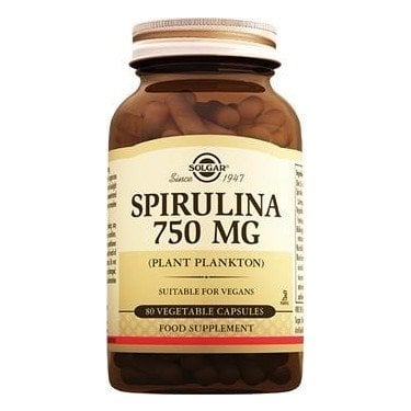 Solgar Spirulina 750 mg İçeren 80 Kapsül