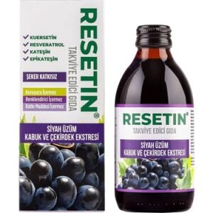 Resetin Siyah Üzüm Kabuk Çekirdek Ekstresi 250 ml Sıvı