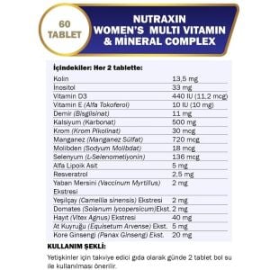Nutraxin Women's Multi Vitamin Complex 60 Tablet