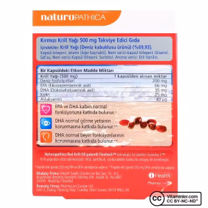 Naturopathica Red Krill Oil 500 mg 30 Kapsül
