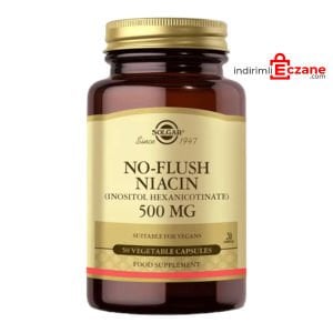 Solgar No Flush Niacin 500 mg 50 Kapsül