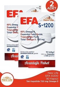 New Life Efa S-1200 Mg 90 Kapsül 2 Adet - Aromasız