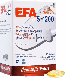 New Life Efa S-1200 Omega 3 Balık Yağı 90 Kapsül
