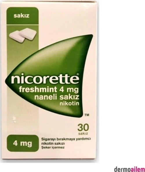 Nicorette Freshmint 4 mg Naneli 30 Lu Sakız Nikotin