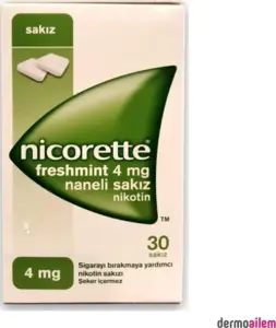 Nicorette Freshmint 4 mg Naneli 30 Lu Sakız Nikotin