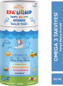 New Life EFA Liquid Tutti Frutti Balık Yağı 150 ml Şurup