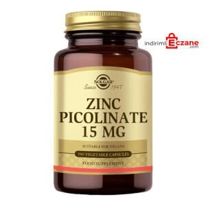 Solgar Zinc Picolinate 15 mg 100 Tablet Çinko