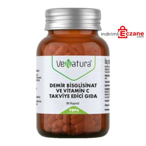 Venatura Demir Bisglisinat Ve Vitamin C 90 Kapsül